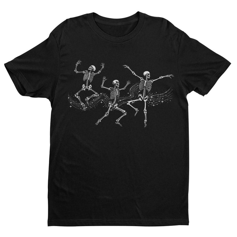 Retro Dancing Skeleton Unisex T-shirt | Skull Lovers Gifts for Men S разноцветный