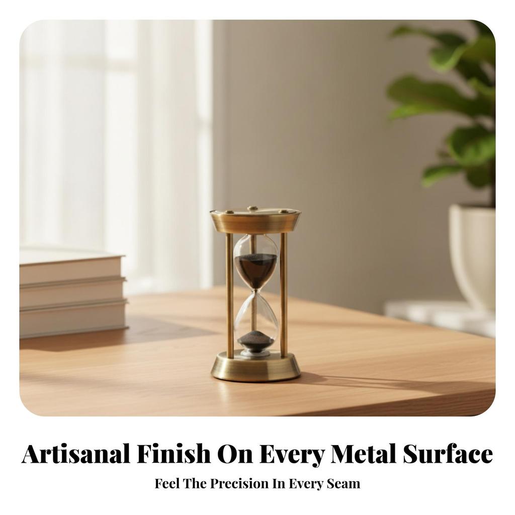 Decorative Hourglass Compact Sandglass Silent for Meditation