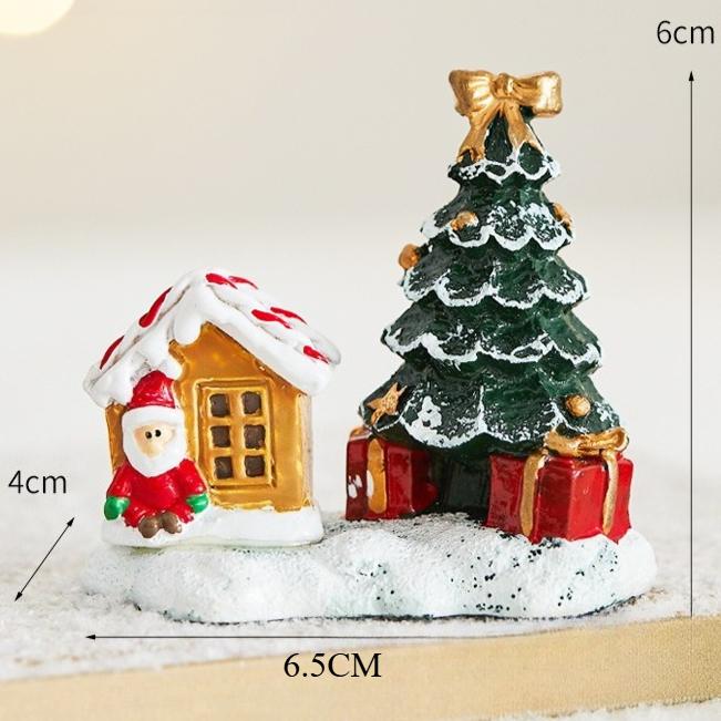 Christmas Decorations Reindeer Snow House Christmas Tree Pendants New  Party Gifts Christmas Atmosphere Desktop Decorations