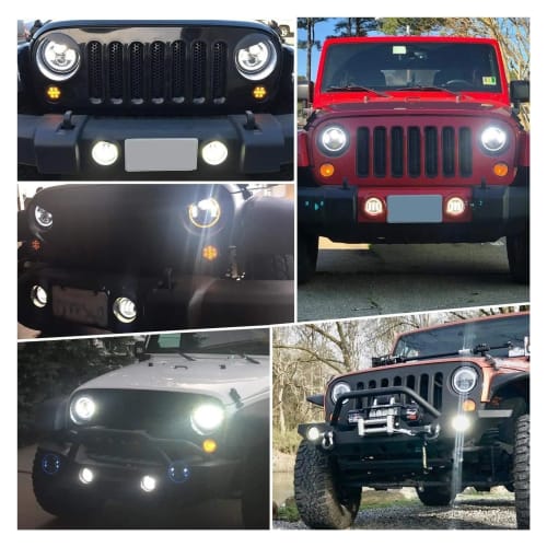 Headlamp Assembly Nissan Patrol Y60 Safari 7 Inch LED Headlight DRL Front Lamp (60W J)