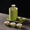 Ceramic Wine Set, Warm Wine Jug With Plate, Japanese-Style Baijiu Dispenser, Spirit Shot Glass