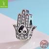 Veloco Sterling Silver s925 Fatima Hand Beads Women's Bracelet DIY Accessory