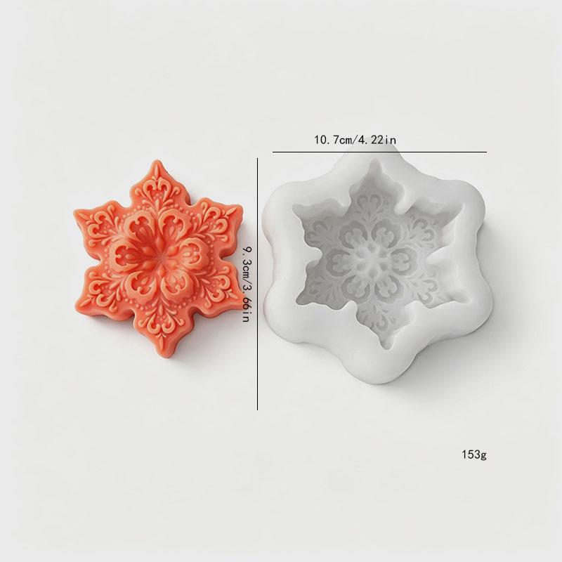 Handmade Christmas Snowflake Silicone Mold for Aroma Stones and Plaster