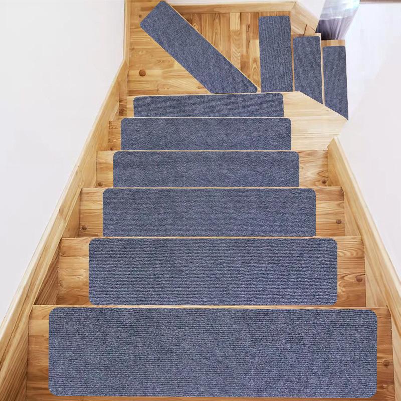 1 Piece 55x20cm Self-adhesive Step Staircase Area Rugs Non-Slip Wear-resistant Stair Tread Mat Floor Protector Carpets Door Mat