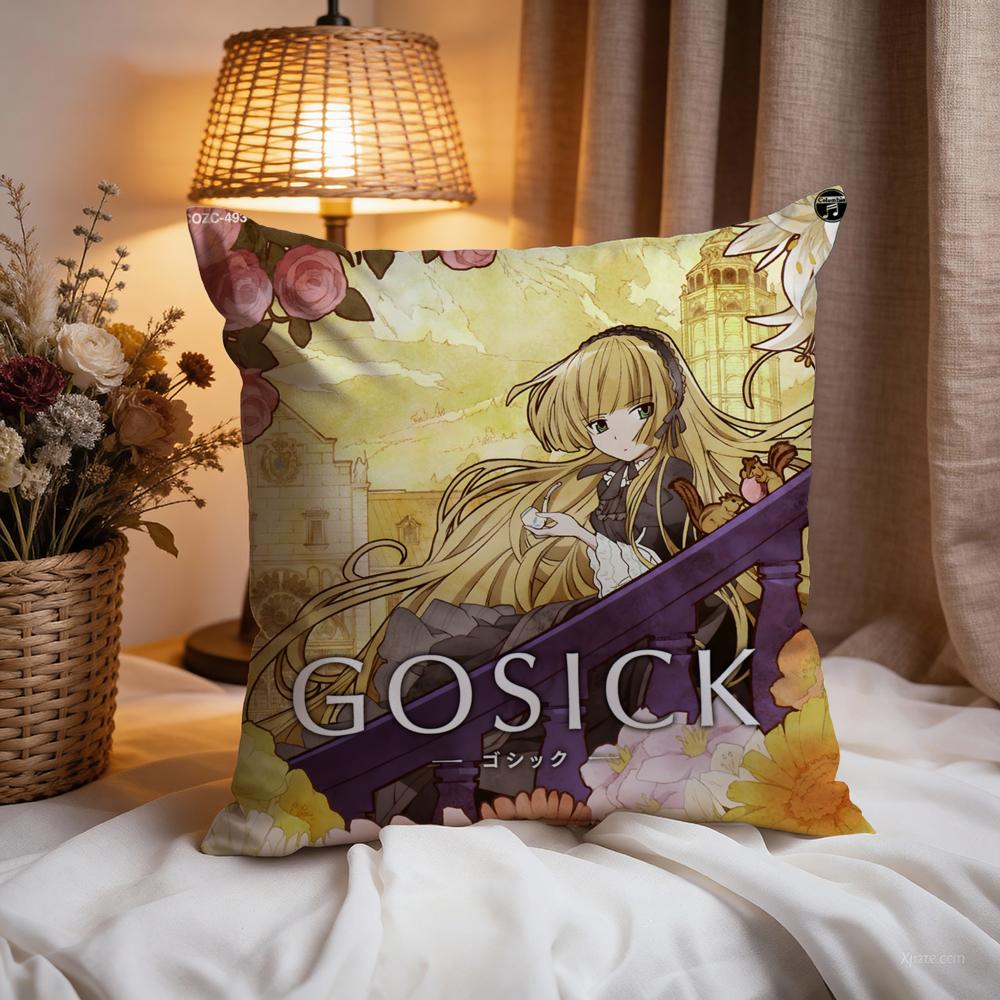 g-GOSICKs Hot Anime Cushion Cover Premium Comfort Reversible Pillow Cove -Two In One Design for Any Room & Car Interior