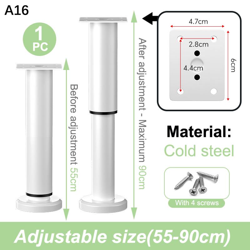Heavy-Duty Adjustable Height Bed Frame Support Legs Furniture Support Columns Universal For Bed, Sofa, Cabinet, Dresser, Table