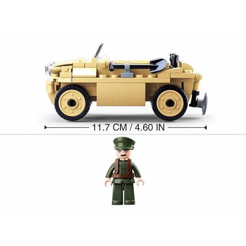 Sluban World War II Normandy Landing US WILLYS Jeep Model Kids Building Blocks Military Army Car Bricks Classic Weapon Toy