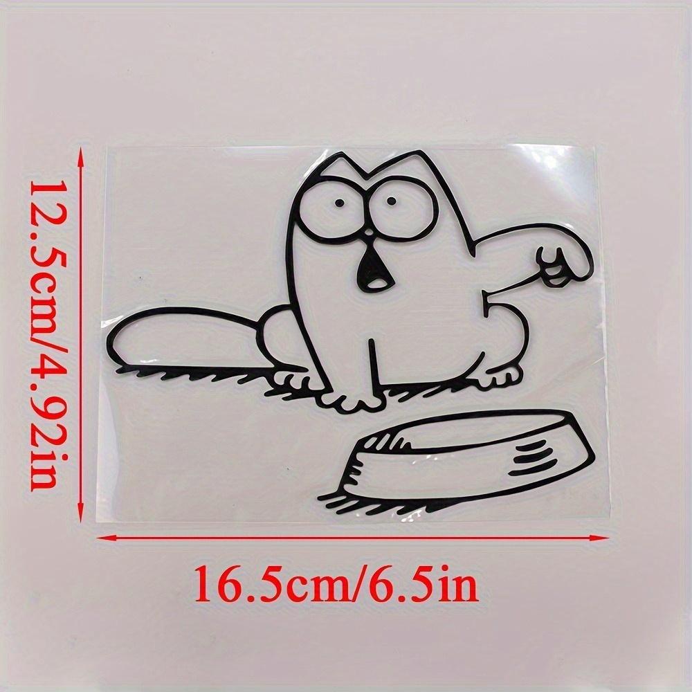 

Charming and funny cartoon cat fuel tank cap stickers - waterproof and easy-to-stick vinyl car stickers чёрный