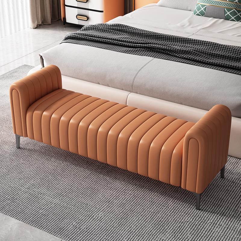RWJ Light Luxury Italian Tailstock Bed Bedroom Bed Minimalist Bench