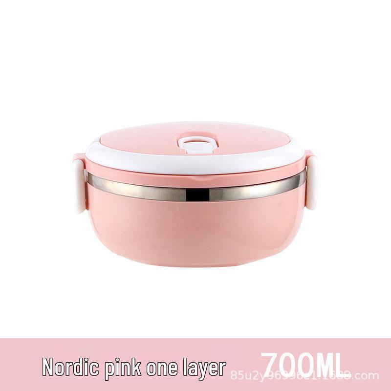 Izolowany, wielowarstwowy pojemnik bento w stylu nordyckim ze stali nierdzewnej 304 z niestandardowym logo