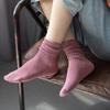 Women's Cotton Blend Fleece-Lined Mid-Calf Scrunch Socks – Warm, Thick, Japanese Style for Spring, Autumn, & Winter