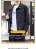Men's Trendy Spliced Denim Jacket: Loose, Handsome Korean-Style for Spring & Autumn