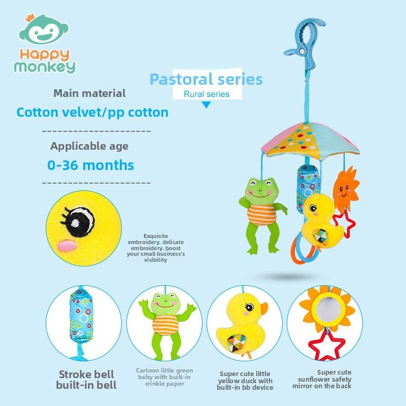 Baby Musical Rotating Bed Mobile Plush Toy For Visual And Auditory Development