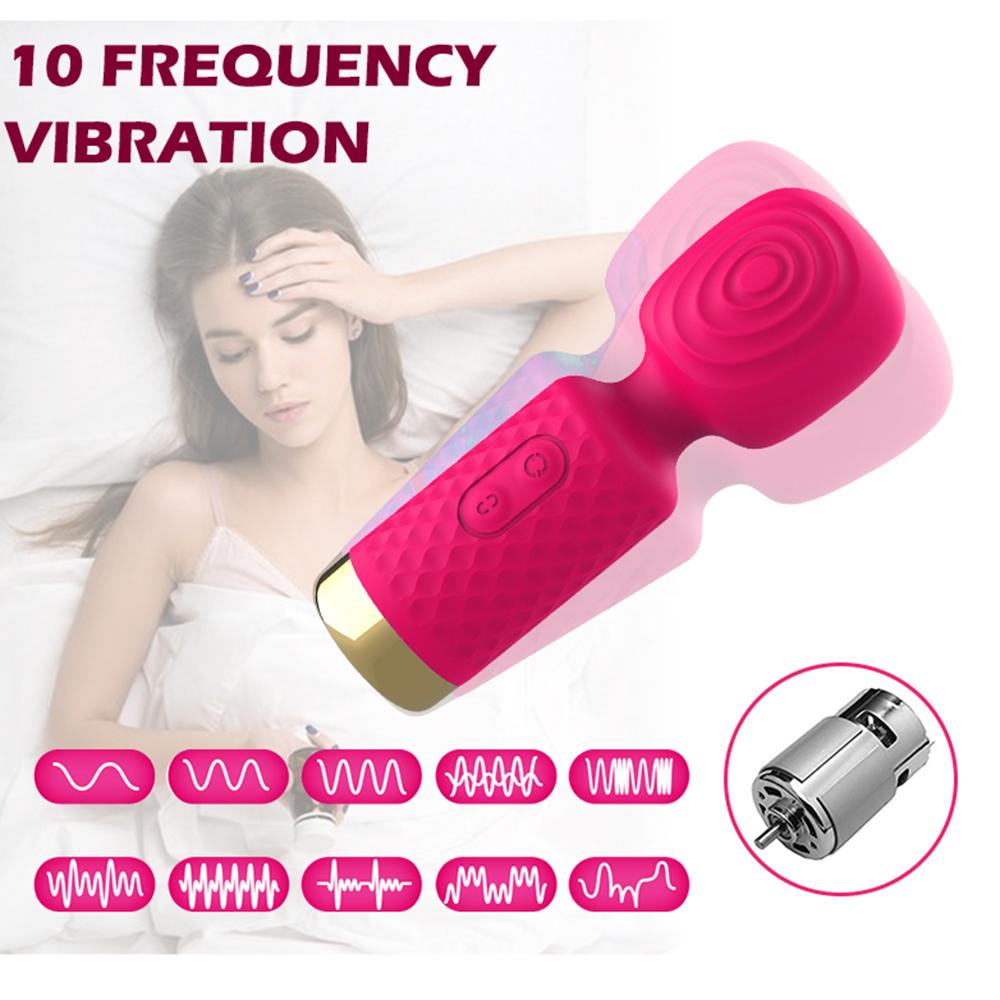 Pink 10 Frequency AV Stick Vibrator for Women Clitoral Stimulation G Spot Massager Adult Sexy Toy Pro Masturbator