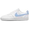 Nike Court Vision 1 Låg Bekväm Lågtoppad Skateboardskor Dam Vit Blå CD5434-115