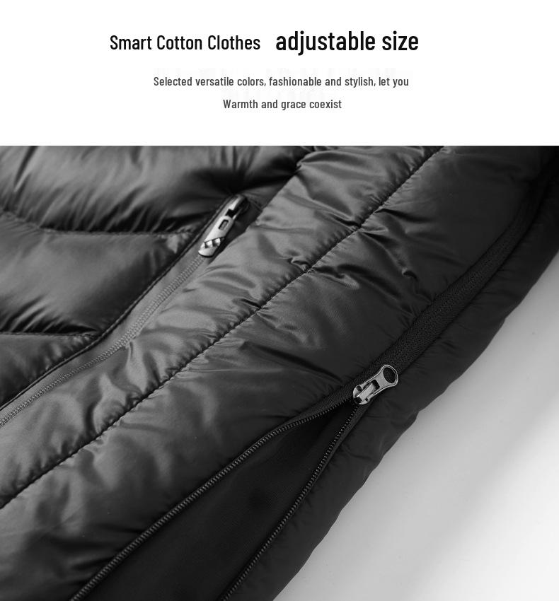 Herren Winter Smart USB Beheizte Baumwolljacke - Verstellbar, Konstante Wärme