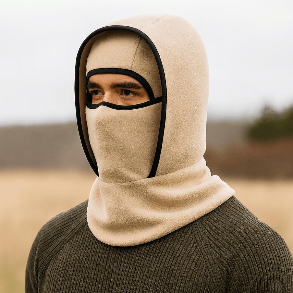 Double Layer Balaclava Cycling Cap Fleece Neck Protection Warm Hat Mask Cold-proof Thicken Ski Windproof Cap Mountaineering