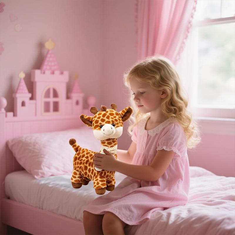 Giraffe Plush Toy, 30 Cm, Multicolor Soft Stuffed Animal, Baby Soothing Doll, Kids Gift