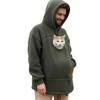 2025 Unisex Trendy Coral Fleece Hooded Sweatshirt - European & American Style, Warm & Casual