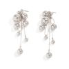 Niche Design Faux Pearl Tassel Temperament Earrings French Elegant Romantic Long Earrings Party Daily Commuting Women's Jewelry