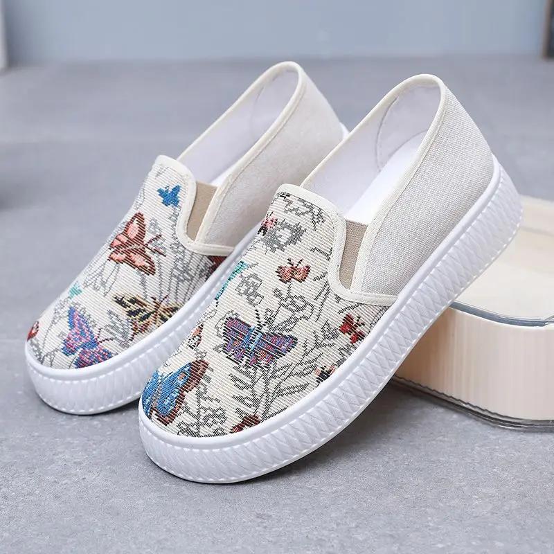 Fashion Korean Fashion Breathable Women's Canvas Shoes 2025 New In Stylish Deals High Quality Comfortable and Elegant 39 Ladies Footwear