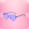 New Love Sunglasses Jelly Color Frameless Heart-shaped Sunglasses Dazzling Color Sunglasses