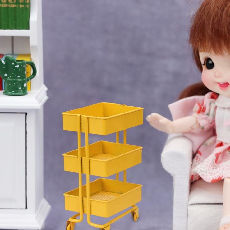 1:12 for Doll House Bookshelf Realistic Storage Function Iron Compact Miniature