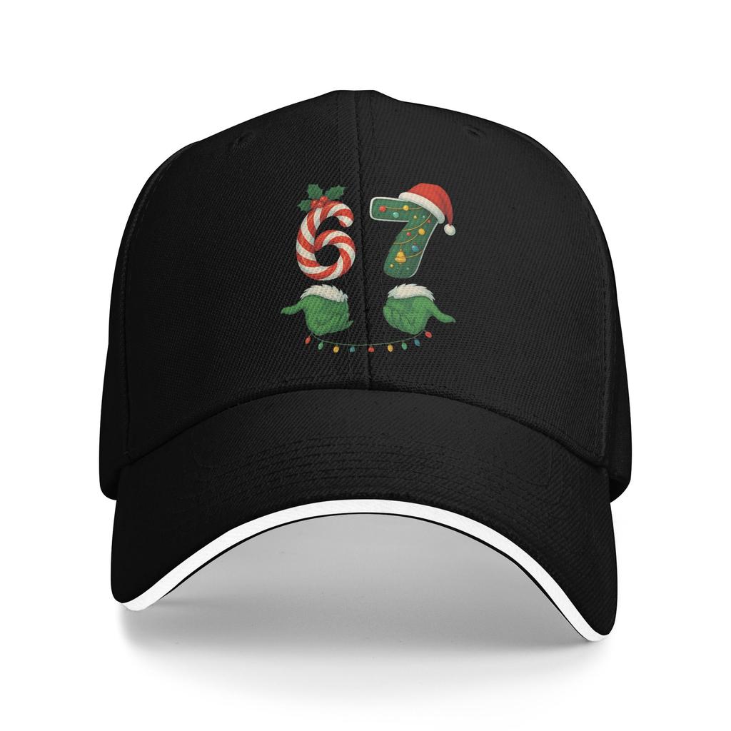 Bruh Steal a brainrot  Six Seven Baseball Cap Vintage Funny Brainrot Meme Sandwich Cap for Unisex Women Breathable Headwear Golf