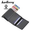 Baellerry European and American Style Men's Vintage Fashion Card Bag Rfid Blocking Card Holder Multifunctional Short Wallet