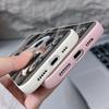 Case For iPhone 17 Pro Max Milk Tea-drinking Panda Pattern Leather Texture Soft Silicone Cover For Funda iPhone 16 Pro Max 15 14 13 12 11 Air 16E