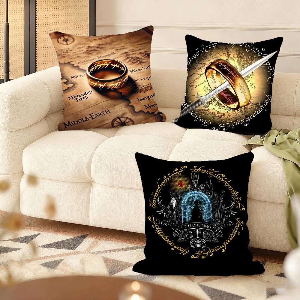L-Lords Of The R-Rings Cushion Cover Soft Short Plush Pillow Cover Smooth Cozy Texture Aesthetic Cushion Case Home Decor