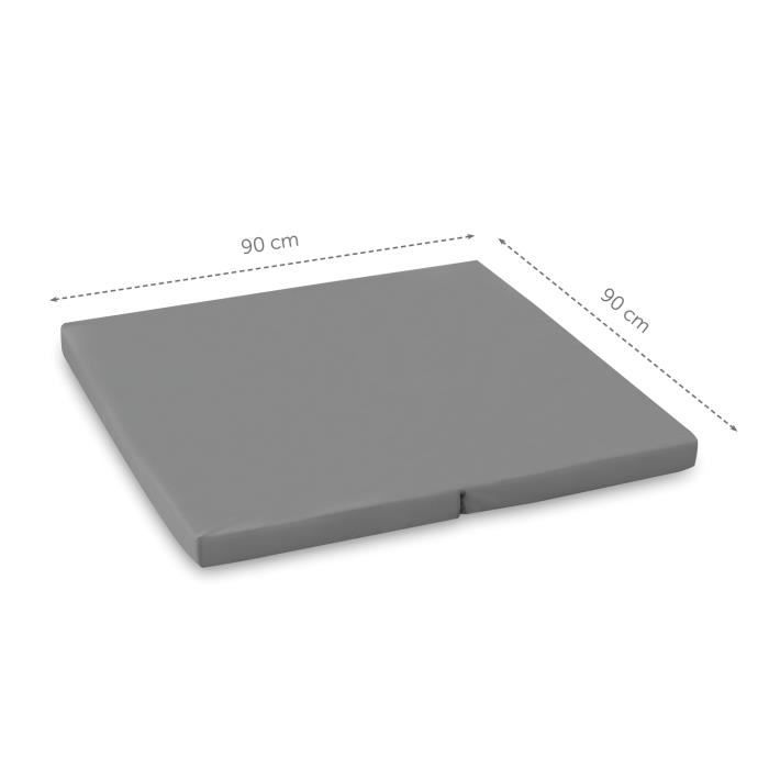 HAUCK Matelas Sleeper pour lit parc SQ - 90 x 90 cm - gris