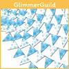 Christmas Pattern Snowflake Paper Triangular Flags For Holiday Scene Decoration