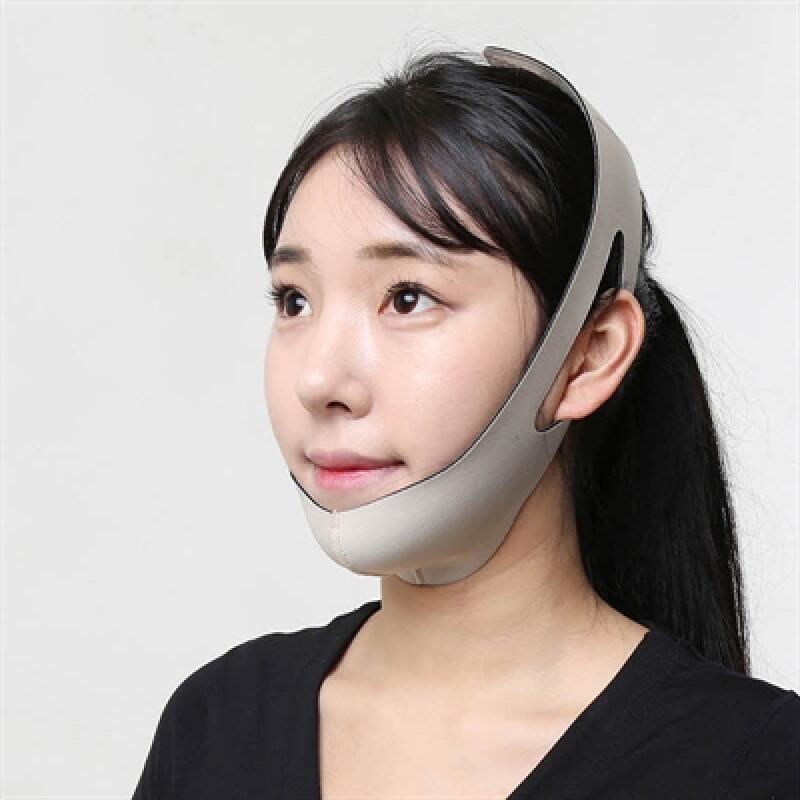 Facial V-line lifting, gyarmy face reduction, compression band beige