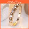 Zircon Ring For Row Single Women Gold Color Fashion Zircon Thin Ring Party Birthday Gift