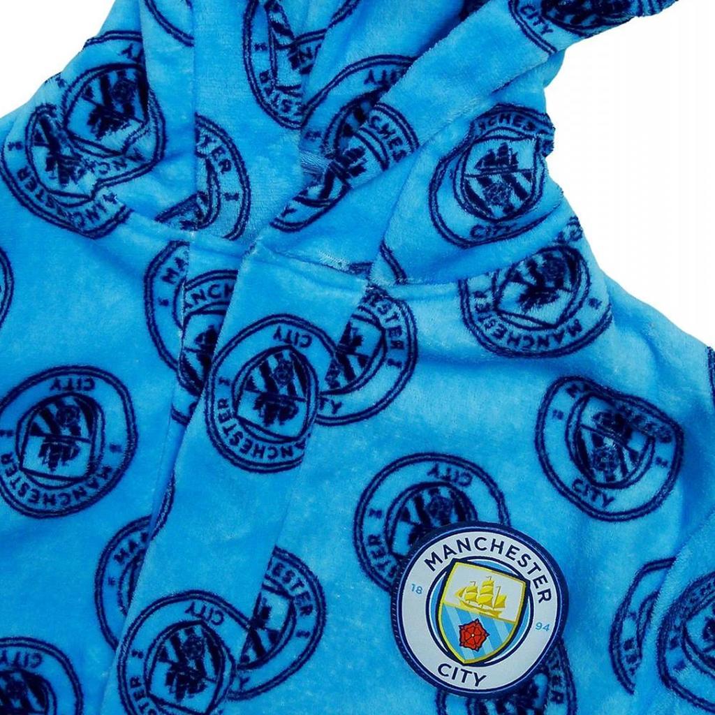 Manchester City FC Mens Logo Bathrobe