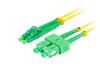 Optický patchcord Lanberg SM SC/APC-LC/APC DUPLEX 3,0 mm LSZH G657A1 2 m žlutý