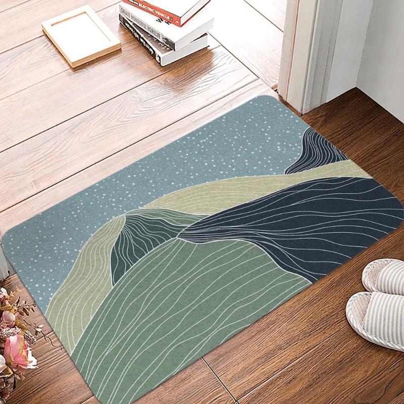 Bonfire Unlock and Other Patterns Non-Slip Small Rug Waterproof Easy Clean Floor Mat for Indoor Outdoor Use Durable Home Decor