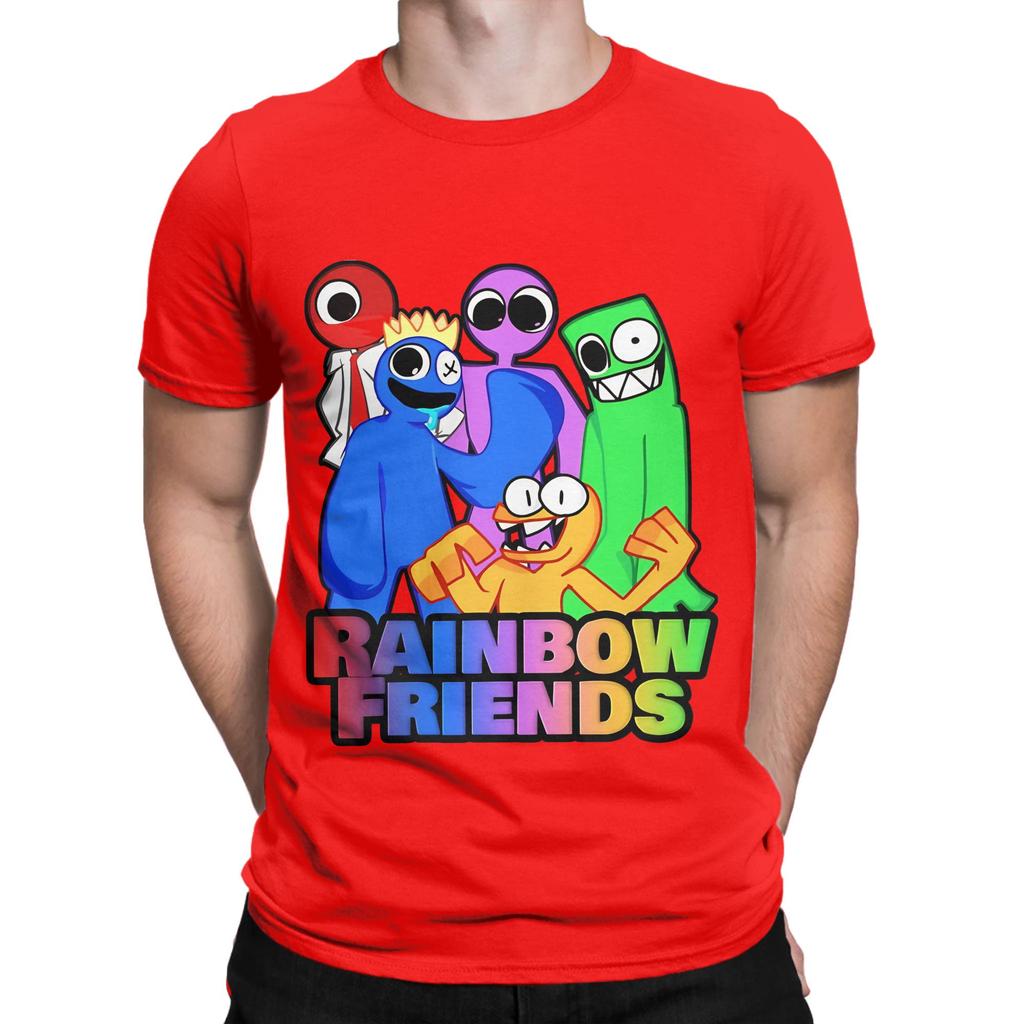 Rainbow Gaming Friends Hug it Out Graphic 100 Cotton TShirt Rainbow Gaming Friends Tops Tees For Unisex
