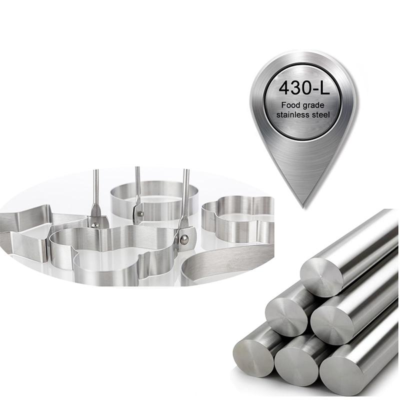 8 Shapes Stainless Steel Fried Egg Shaper Egg Mold DIY Breakfast Egg Pancake Rings Sandwich Kitchen Tools Utensil Baking Tools