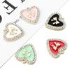 5pcs 21mm Alloy Heart Charms Cute Bow Dripping Oil Enamel Pendants For Jewelry Making DIY Necklace Bracelet Earrings Accessories