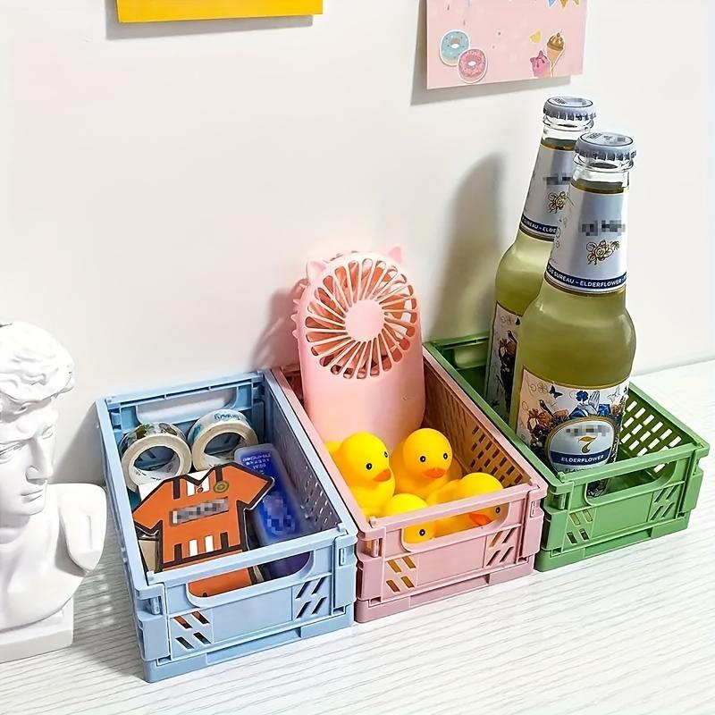 Foldable Storage Basket, Suitable for Home and Office Use, Stackable, Multifunctional Desktop Storage Box, Back To School Season
