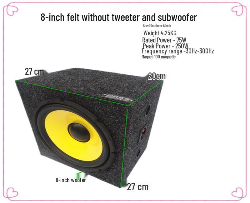 6.5, 8, 10 Inch Passive Subwoofer for Car and Home Audio