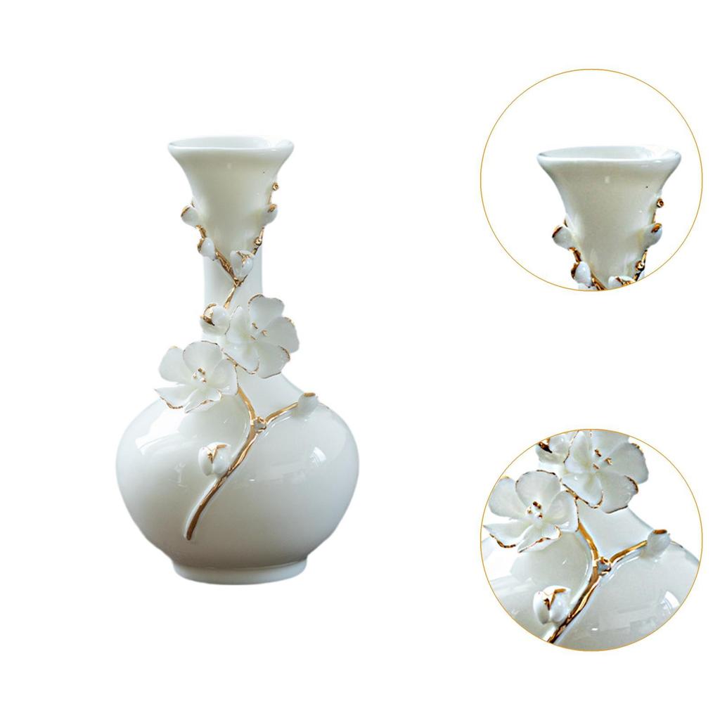 Ceramic Flower Vase Classic Minimalist Flower Arrangement Plant Pot for Farmhouse Office Table Centerpieces Desktop Decoration