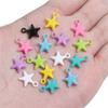 2pcs/Bag Colorful Spray Paint Stars Charms Pendant Beads for Jewelry Making DIY Bracelet Necklace Accessories