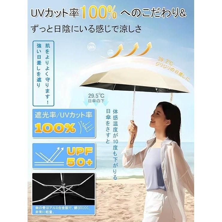 Sunshade ultra-lightweight 179g folding umbrella JIS certified UV cut 100 shading UPF50+ rain shine compatible aluminum alloy wind-resistant frame men