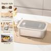 Korean Square 304 Stainless Steel Lunch Box with Airtight Glass Lid - Microwave Safe