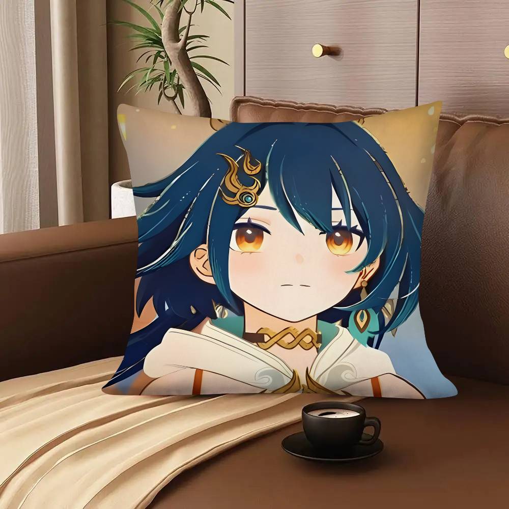 1pc Game Anime Honkai Star Rail Yunli Pillow Case Fashion Square Pillowcase Bedroom Sofa Room Ins Decoration Leisure
