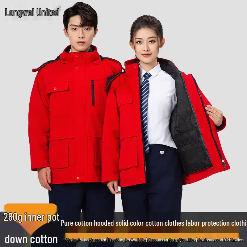 

Men s Winter Cotton Work Jacket with Detachable Liner 165