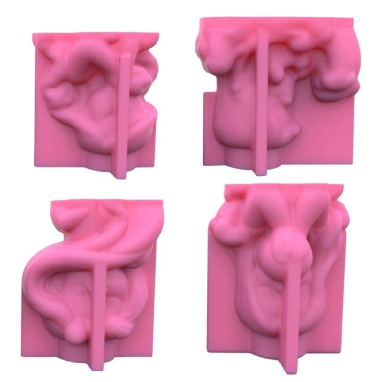

4Pcs Flowerpot Storage Box Molds Trinkets Tray Tool DIY Home Decor Handmade Mold 1